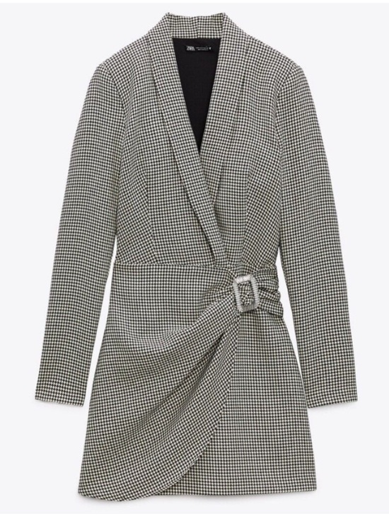 Zara Dresses & Skirts - ZARA HOUNDSTOOTH MINI BLAZER DRESS